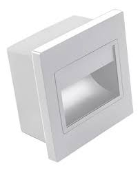 Aplique Pared Bañador Escalera Acacia Blanco led integrado 3W Calido 9x9cm