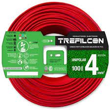 CABLE 1X4MM NORMALIZADO TREFILCON ROJO