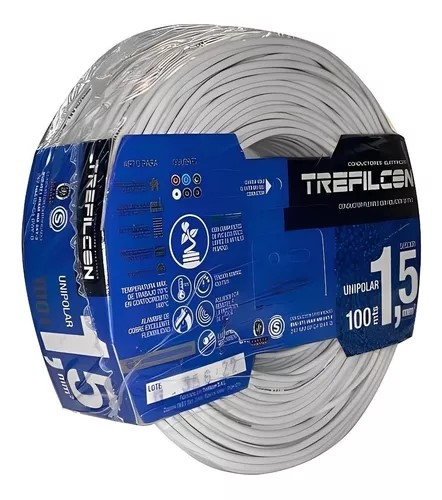 CABLE UNIPOLAR 1X1.5MM BLANCO TREFILCON