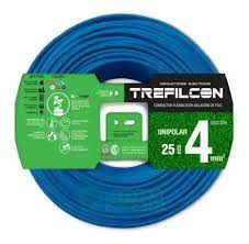 CABLE UNIPOLAR 1X4MM TREFILCON CELESTE