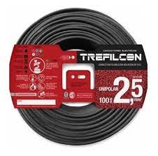 CABLE UNIPOLAR 2,5MM NEGRO TREFILCON