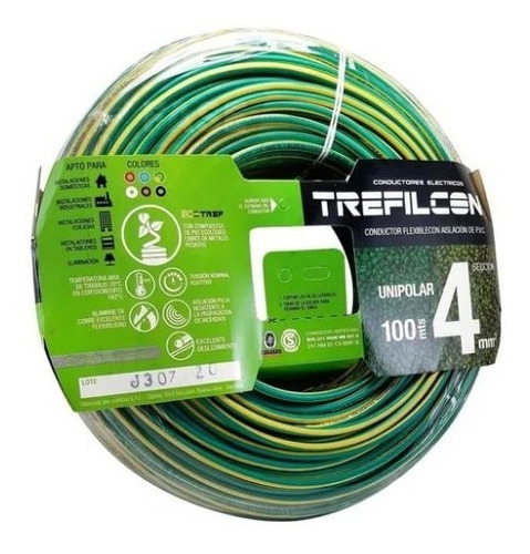 CABLE UNIPOLAR 4MM TREFILCON V/A X METRO