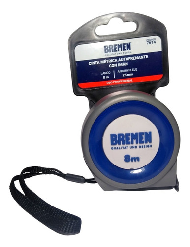 CINTA METRICA 8Mts X25MM BREMEN PROFESIONAL