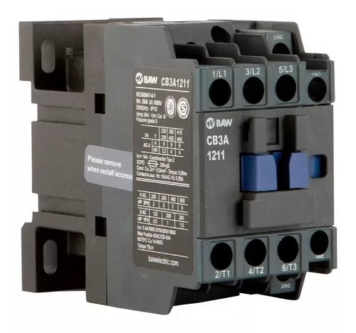 CONTACTOR 3P BAW 11KW 25A 24VCA