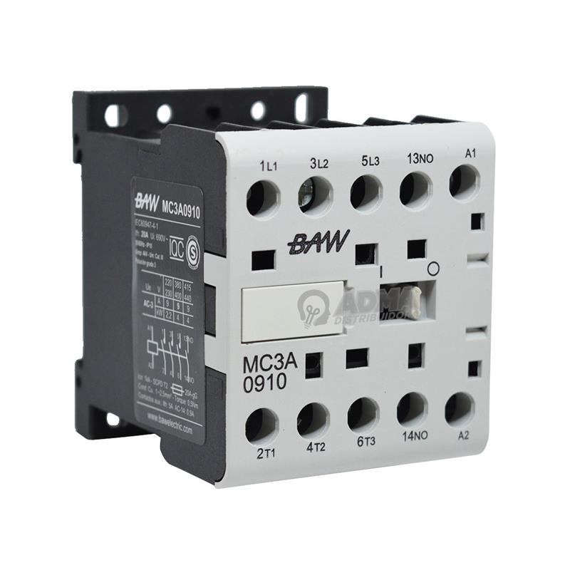 CONTACTOR MINI TRIPOLAR 9A 24VAC  BAW