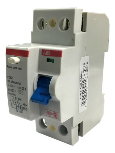 DISYUNTOR DIFERENCIAL 2X100A 30MA ABB