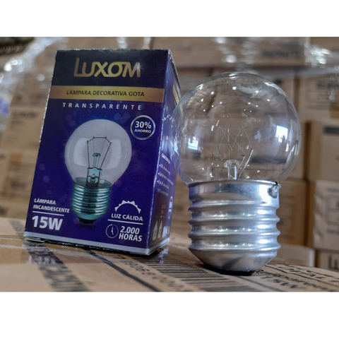 LAMPARA INCANDESCENTE GOTA 15W LUXOM