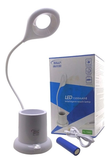 LAMPARA LED TOUCH BLANCA CON LAPICERO TEDLUX