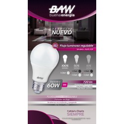 LED A60 9W E27 DIMERIZABLE C/TECLA BAW