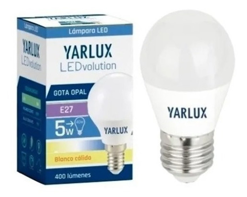 LED GOTA OPAL 5W E27 3000K BLANCO CALIDO YARLUX