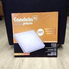 LED PLAFON CUADRADO BASE 24W CALIDO CANDELA