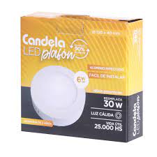 LED PLAFON REDONDO APLICAR 6W CALIDO CANDELA