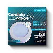 LED PLAFON REDONDO APLICAR 6W FRIO CANDELA