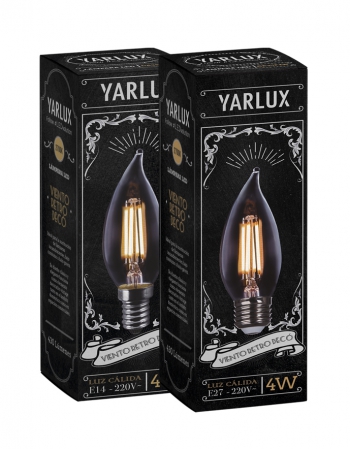 LED VELITA VIENTO RETRO 4W E27 2700K YARLUX 430Lm