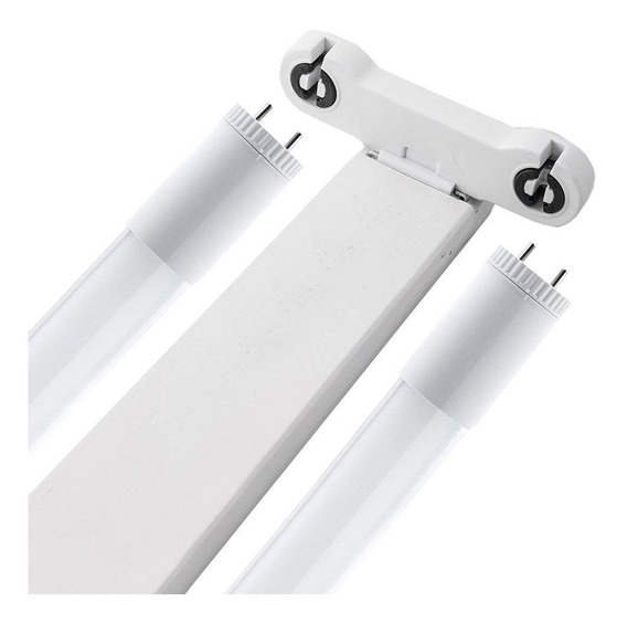 LISTON DOBLE slim 120CM BLANCO P/TUBO LED