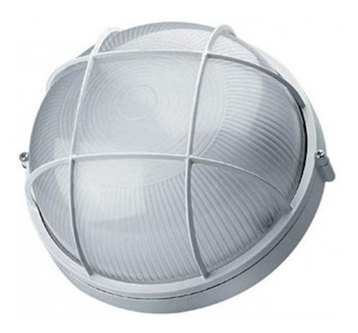 Luminaria aluminio/vidrio TIPO tortuga Blanca SICA