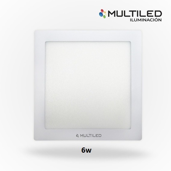 PANEL LED 6W CUADRADO EMBUTIR FRIO 480 Lm BLANCO MULTILED