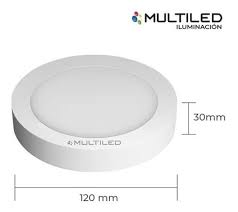 PANEL LED 6W FRIA REDONDA APLICAR BLANCA 600 Lm MULTILED