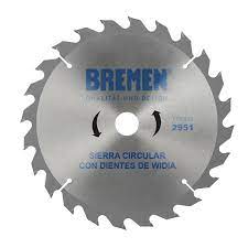 SIERRA CIRCULAR CON DIENTES DE WIDIA 7 1/4" 24 DIENTES BREMEN