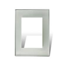 TAPA c/DISTANCIADOR BAUHAUS VIDRIO BLANCO CAMBRE