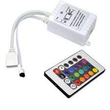 CONTROLADORA + CONTROL REMOTO p/tira led RGB 3A