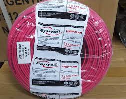 CABLE UNIPOLAR 4mm ROJO EPUYEN