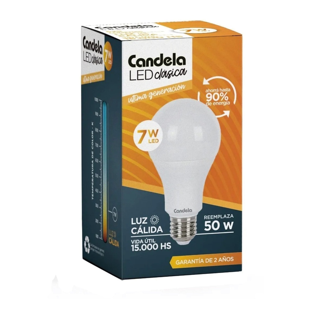 LAMPARA LED 7W CALIDA CANDELA