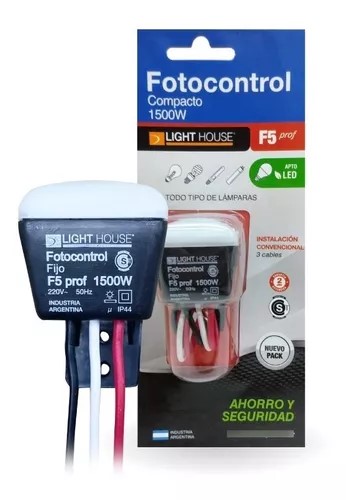 FOTOCONTROL COMPACTO 1500W 3 cables light house