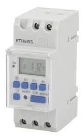 Interruptor horario digital timer riel dim 16 programas 30A ETHEOS