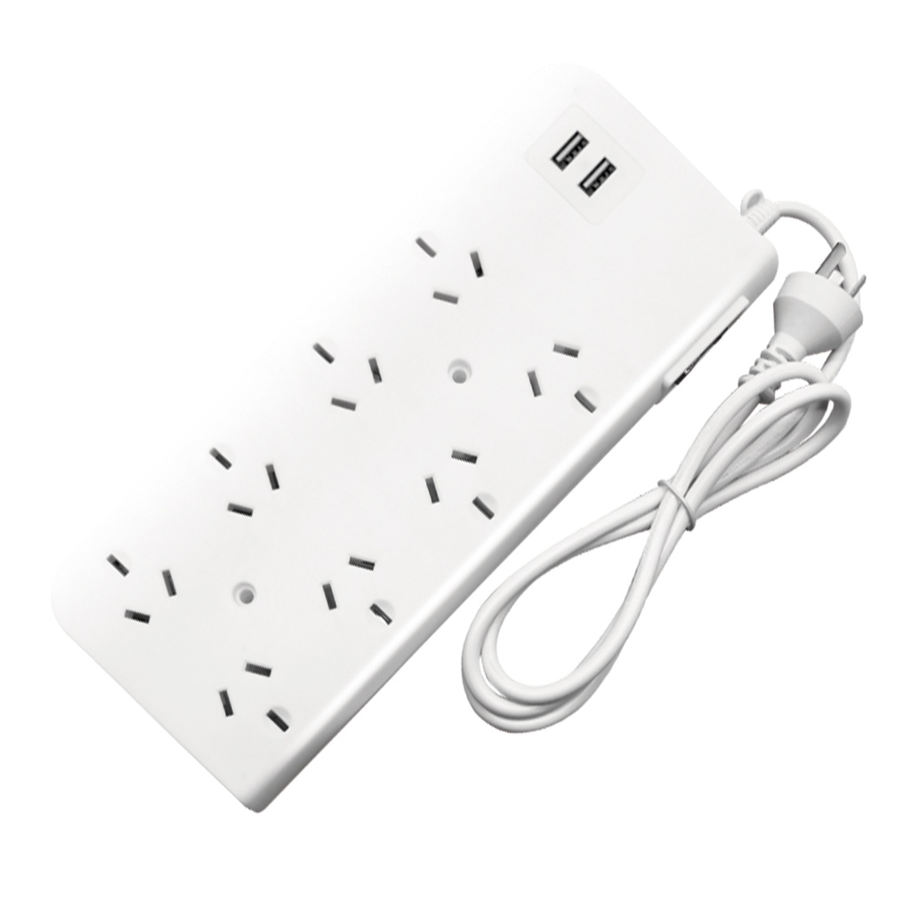 ZAPATILLA 8 TOMAS +2USB 3MTS INTECK