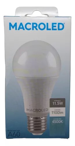 LAMPARA LED BULBO A60 NEUTRO 11,5W 1100Lm MACROLED