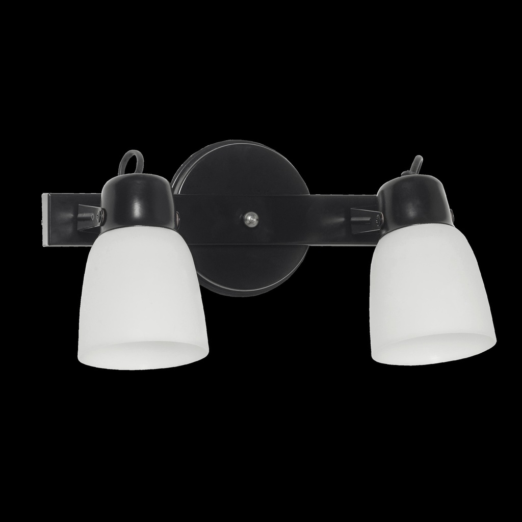 SPOT 2 LUCES BOLZANO NEGRO FERROLUX