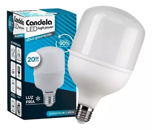 LED CANDELA ALTA POTENCIA 20W FRIA CANDELA