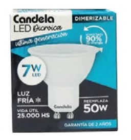 LED DICRO 7W CALIDA DIMERIZABLE CANDELA (copia)