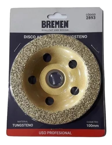 DISCO ABRASIVO DE TUNGSTENO 100mm BREMEN