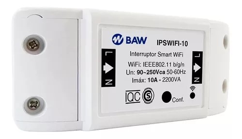 INTERRUPTOR SMART WIFI C/MEDIDOR CONSUMO BAW