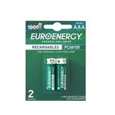 PILAS RECARGABLES X UNID AAA Ni-MH EUROENERGY 900mA