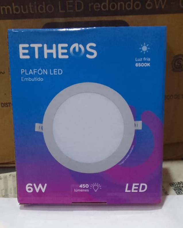 LED PLAFON REDONDO EMBUTIR 6W CALIDO ETHEOS (copia)