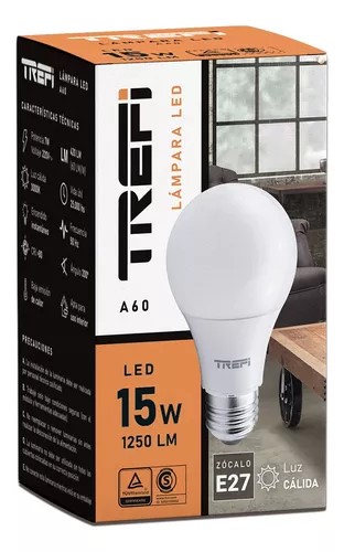 LAMPARA LED 15W 1250Lm E27 CALIDA TREFI (copia)