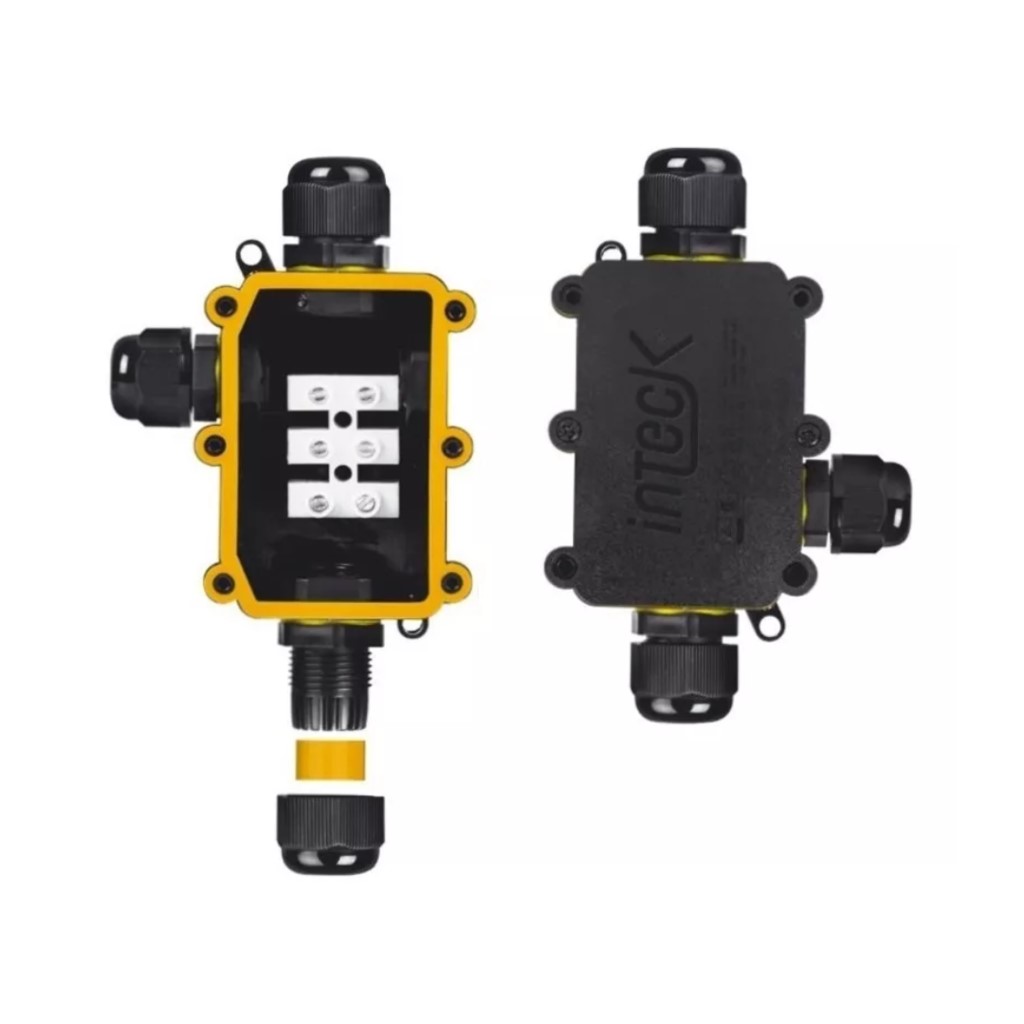CAJA ESTANCA IP65 INTECK PINES CON PROTECCION UV 1 ENTRA 2 SALIDAS AC450V 24A  4-8