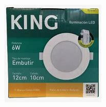 Panel King Redondo De 6w Para Embutir Luz Calida PVC