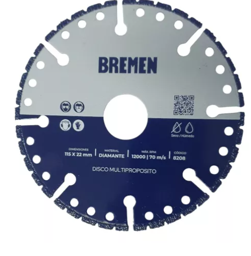 Disco Multiproposito Diamantado 4 1/2 PuLG 115mm Bremen