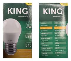 Lampara Gota G45 Calida Led 6w King