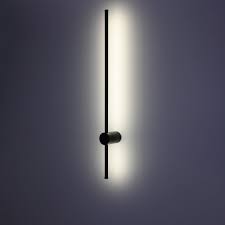 APLIQUE MINIMALISTA 4000K 80CM 24W NEGRO
