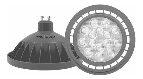 LAMPARA LED AR111 MACROLED GRIS 11W 2700K 980Lm