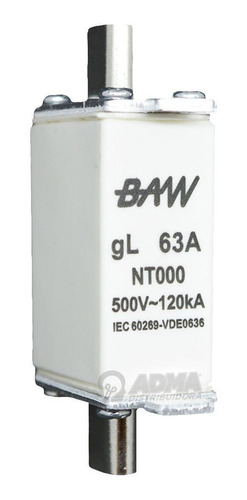 FUSIBLE ACR NT000 100A 000 In=100A. 500V-50Hz. gL. 120kA BAW
