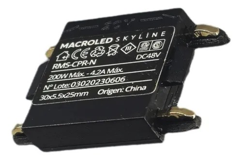 CONECTOR PROLONGADOR UNION RIEL MAGNET SKYLINE NEGRO MACROLED