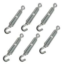 Tensor Ojo Gancho X Unid Cable Acero 6mm 1/4 Bremen