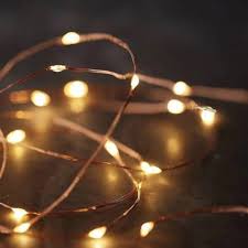 Alambre Luces Led Cálidas Navidad 3 Metros Pilas