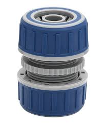 Conector Doble Rapido Bremen P/ Manguera 1/2 A 5/8 Abs 8407 Azul